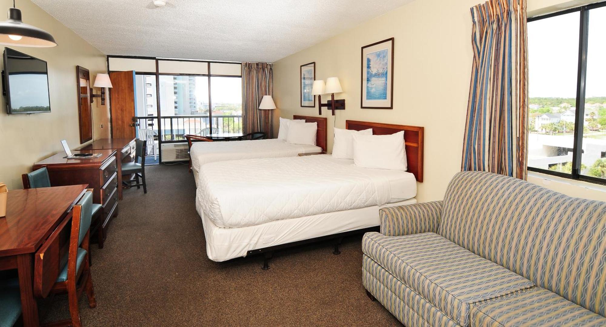 1 Room Side Ocean View Efficiency 2 Queen Beds 1 Sleeper Sofa T3