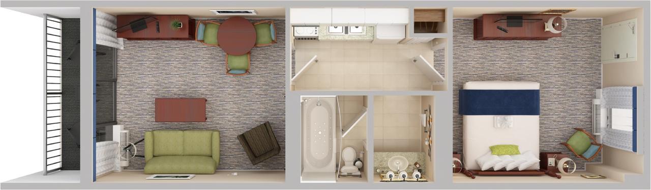 Tower Oceanview Whirl Pool King Suite - 1 King with 1 Double Wall Bed,1129622259:JPEG