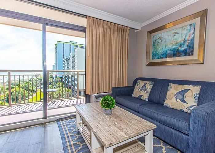Ocean View King Suite With Beautiful Decor Caravelle Resort 510 Sleeps 4 Guests Myrtle Beach with Pool