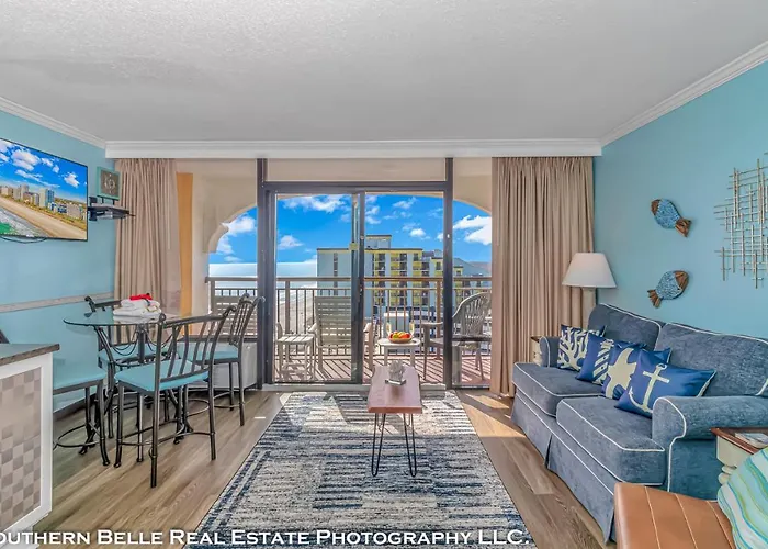 Ocean View Double Suite With Beautiful Decor And Accents Caravelle Resort 1504 Sleeps 6 Guests Myrtle Beach with Pool